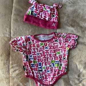 Hurley Onesie and Baby Hat